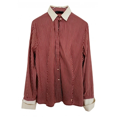 Pre-owned Trussardi Wool Shirt In Burgundy