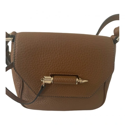 Pre-owned Mackage Leather Crossbody Bag In Camel