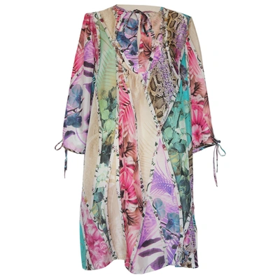Pre-owned Blumarine Silk Mid-length Dress In Multicolour