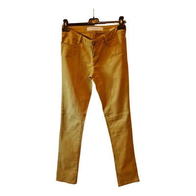 Pre-owned Siviglia Slim Pants In Yellow