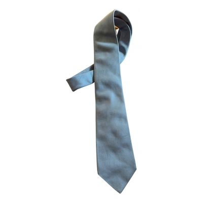 Pre-owned Hackett London Silk Tie In Blue