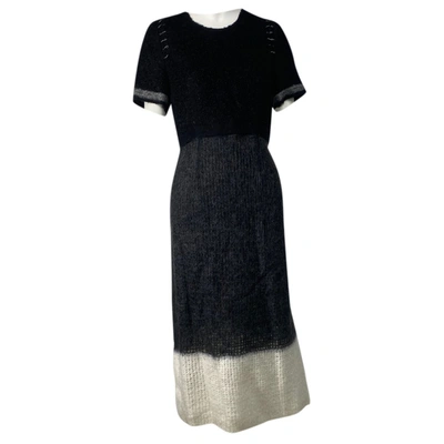 Pre-owned Calvin Klein Collection Wool Mid-length Dress In Anthracite