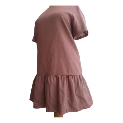 Pre-owned Erika Cavallini Wool Mini Dress In Pink