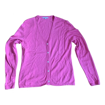 Pre-owned Allude Silk Cardigan In Pink