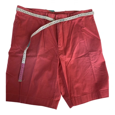 Pre-owned Tommy Hilfiger Red Cotton Shorts