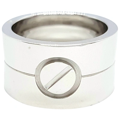 Pre-owned Cartier White Gold Ring In Silver