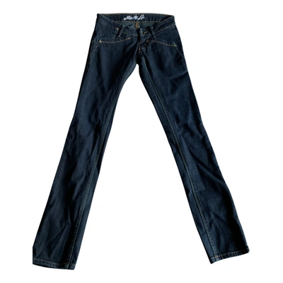 Pre-owned Lee Slim Jeans In Navy