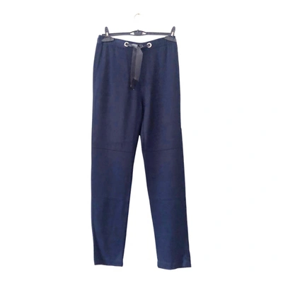 Pre-owned Eleventy Carot Pants In Blue