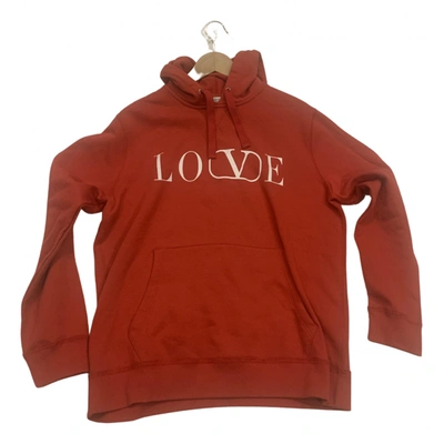 Pre-owned Valentino Vlogo Jumper In Red