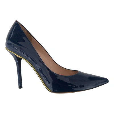Pre-owned Emilio Pucci Patent Leather Heels In Navy
