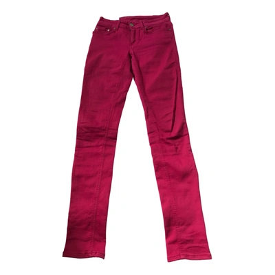 Pre-owned Dondup Slim Jeans In Red