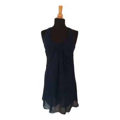 Pre-owned Patrizia Pepe Silk Mid-length Dress In Blue