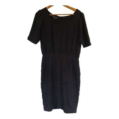 Pre-owned Aquascutum Silk Mid-length Dress In Black