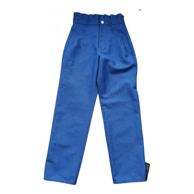 Pre-owned Paper London Trousers In Blue