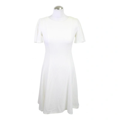 Pre-owned Dkny Mid-length Dress In White