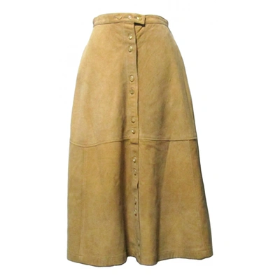 Pre-owned Y's Mid-length Skirt In Camel