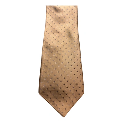 Pre-owned Dkny Silk Tie In Green