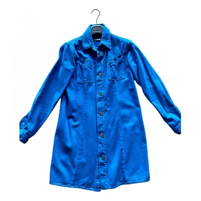 Pre-owned Ganni Shirt In Turquoise