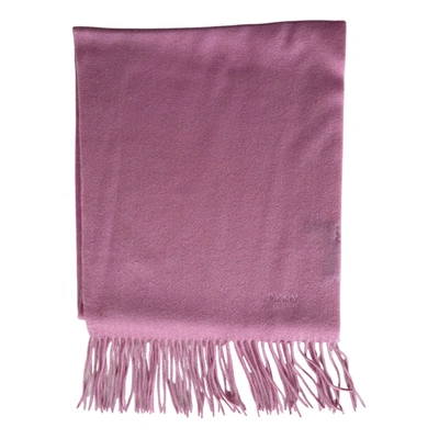 Pre-owned Dkny Cashmere Scarf In Pink
