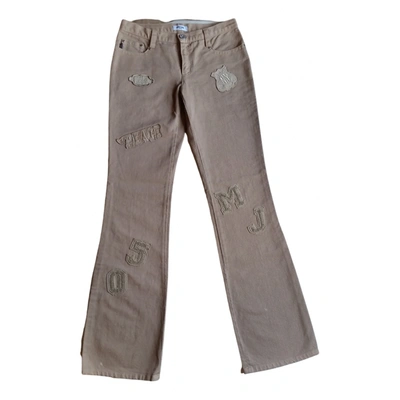 Pre-owned Moschino Cheap And Chic Straight Jeans In Beige