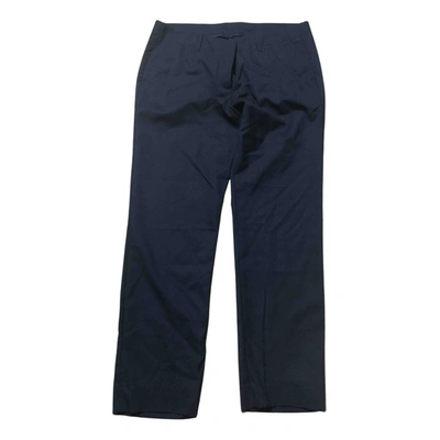 Pre-owned Incotex Wool Straight Pants In Blue