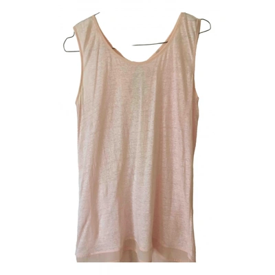 Pre-owned Massimo Dutti Linen Blouse In Pink