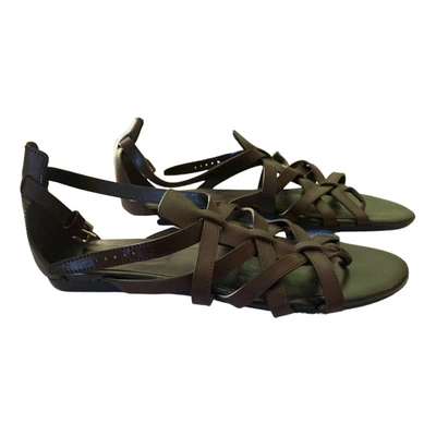 Pre-owned Hogan Leather Sandal In Brown
