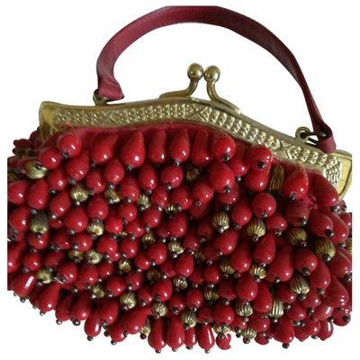 Pre-owned Pandora Clutch Bag In Red