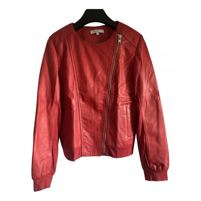 Pre-owned Paul & Joe Sister Leather Biker Jacket In Red