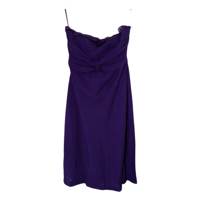 Pre-owned Alberta Ferretti Mini Dress In Purple