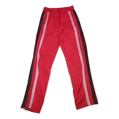 Pre-owned 8pm Straight Pants In Red