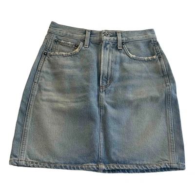 Pre-owned Agolde Mini Skirt In Blue