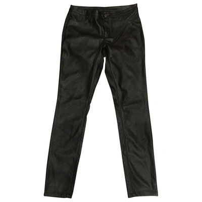 Pre-owned Blank Slim Pants In Black