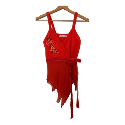 Pre-owned Cristinaeffe Cashmere Camisole In Red