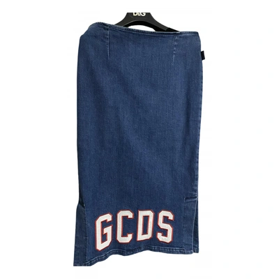 Pre-owned Gcds Skirt In Blue