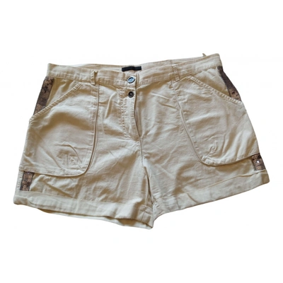 Pre-owned Pinko Beige Cotton Shorts