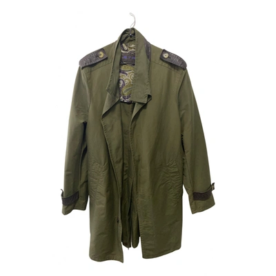 Pre-owned Etro Trenchcoat In Green