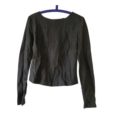 Pre-owned Stylein Leather Top In Black