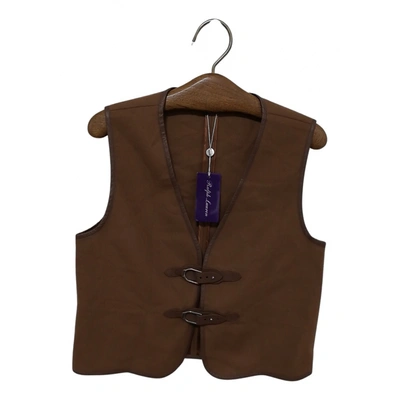 Pre-owned Ralph Lauren Wool Vest In Brown