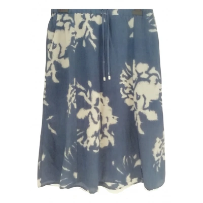 Pre-owned Marella Silk Mid-length Skirt In Blue