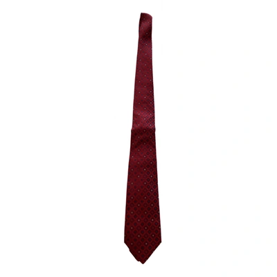 Pre-owned Kiton Silk Tie In Red