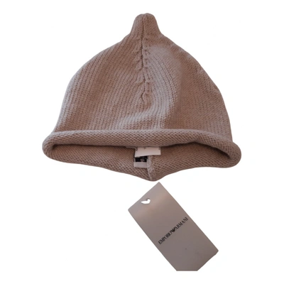 Pre-owned Emporio Armani Wool Beanie In Beige