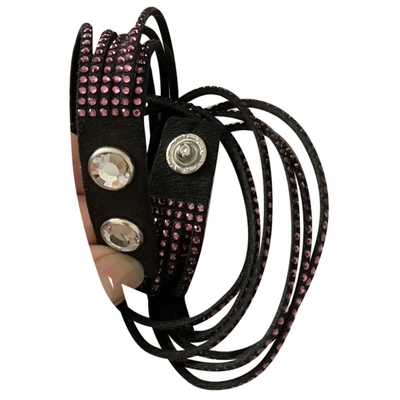 Pre-owned Swarovski Slake Crystal Bracelet In Pink
