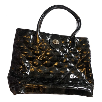 Pre-owned Lulu Guinness Patent Leather Handbag In Black