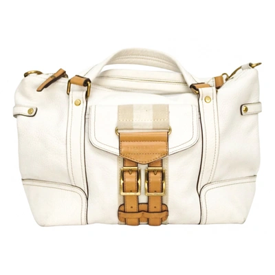 Pre-owned Tommy Hilfiger Leather Handbag In White