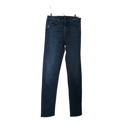 Pre-owned 7 For All Mankind Slim Pants In Blue