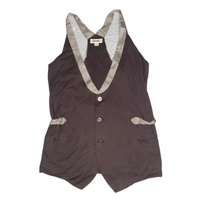 Pre-owned Diesel Short Vest In Brown