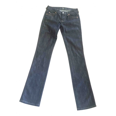 Pre-owned 7 For All Mankind Trousers In Blue