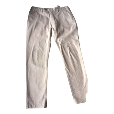Pre-owned Massimo Dutti Trousers In Beige