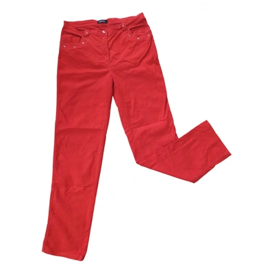 Pre-owned Elena Miro' Straight Pants In Red